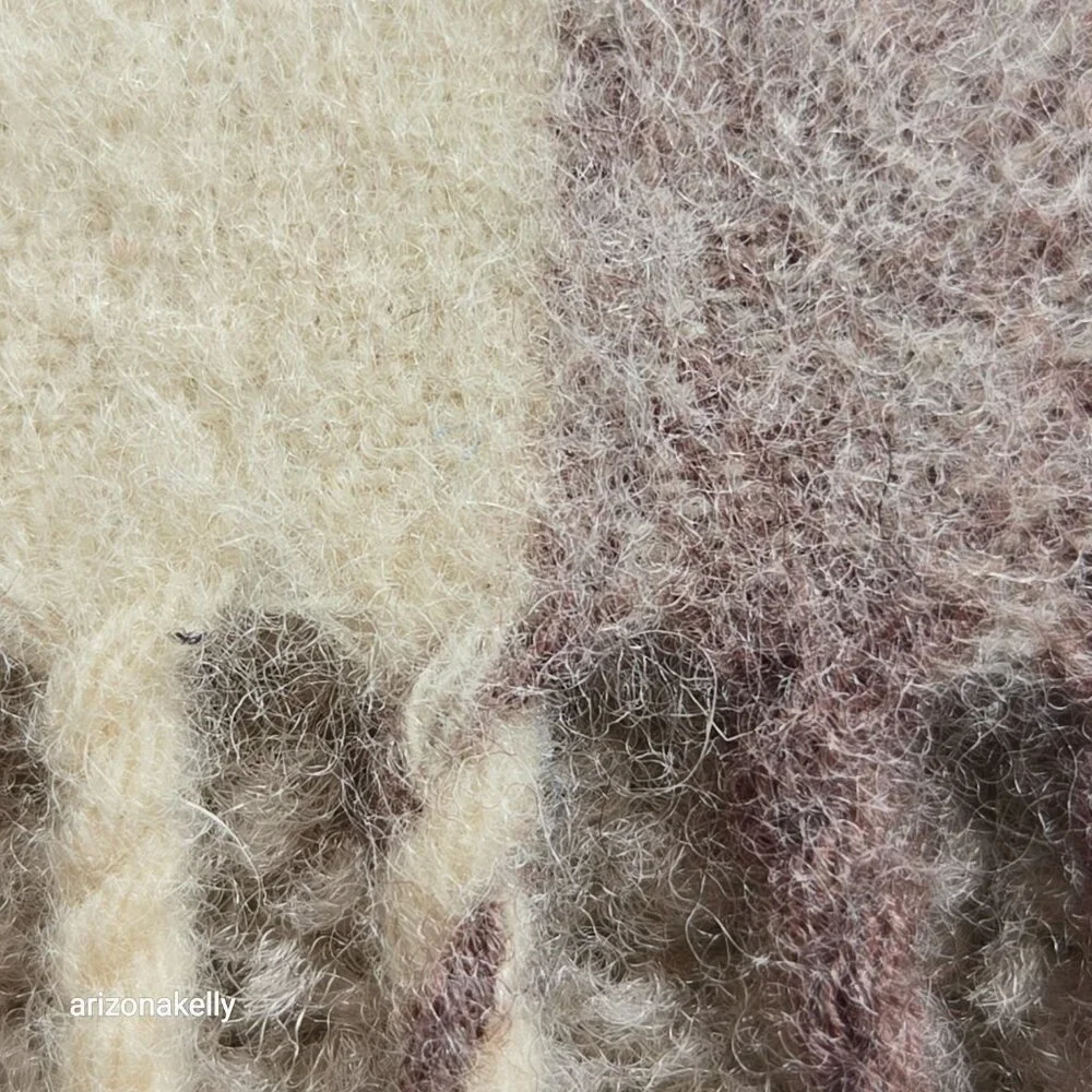 Wool Scarf Neutral Colors Stripe
